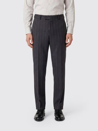 Ferragamo Striped Linen Blend Tailored Trousers