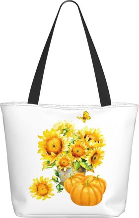 AOOEDM Sunflowers And Pumpkins Ladies Shopping Bag 13x11x7in.The Perfect ValentineS Day Gift.It Is The Best ValentineS Day Gift For Mom, Daughter, Wife,Etc