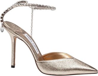Jimmy Choo London Saeda 100 Decollet&eacute; - Dames - Pumps - Grijs - 38 1/2 EU - Leer - Schoenen