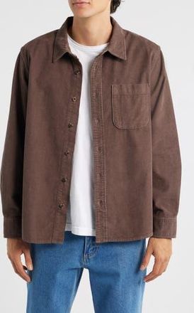 Corridor Cotton Corduroy Button-Up Shirt in Brown at Nordstrom Rack, Size X-Large