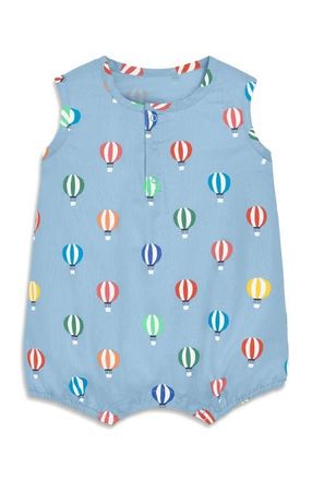 primary Baby Henley Bubble Shortie in Stream at Nordstrom, Size 18-24M