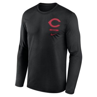 Nike Cincinnati Reds 2-Hit Legend Nike Mens Dri-FIT MLB Long-Sleeve T-Shirt in Black | NKGT00ARED-0ZZ