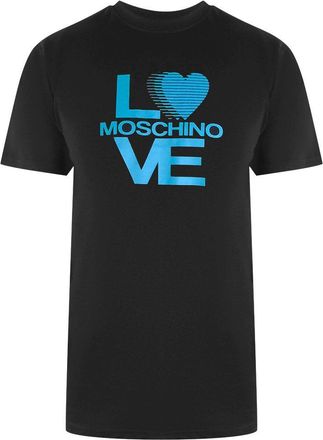 Love Moschino Heren Liefde Katoenen T-Shirt (Zwart)