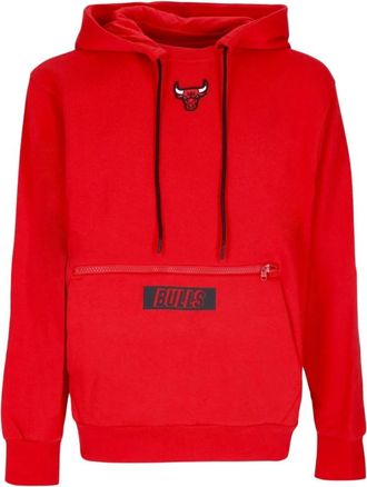 Nike Courtside Fleece Hoodie - Heren - Sportshirts - Rood - L - Katoen - Fitness