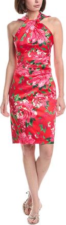 Eliza J Twist Neck Tucked Waist Sheath Dress