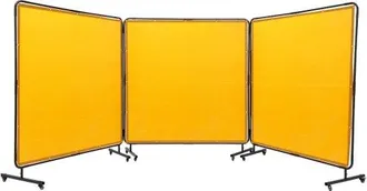 OEM 3-panel-schwei&szlig;vorhang 1,8 X 1,8 M Schwei&szlig;schutzvorhang Aus Flammhemmendem Vinyl Schwei&szlig;schutzwand Mit 4 Schwenkr&auml;dern Und Einem 6-stufigen Uv-schutz 