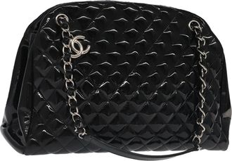Chanel Bubble Just Mademoiselle Bag Cuir Verni Black Patent_Leather Bag (Pre-Owned)