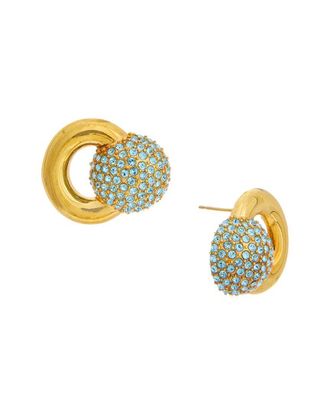 Oscar De La Renta Oscar De La Renta Round Rhinestone Stud Earrings