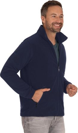 Trigema Fleecejacke TRIGEMA TRIGEMA Fleecejacke, Herren, Gr. 4XL, blau (navy), Fleece, 100% Polyester, lang, Jacken Fleecejacke
