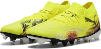 Puma Future 8 voetbalschoenen voor heren, geschikt voor stevige ondergrond (Geel/zwart)