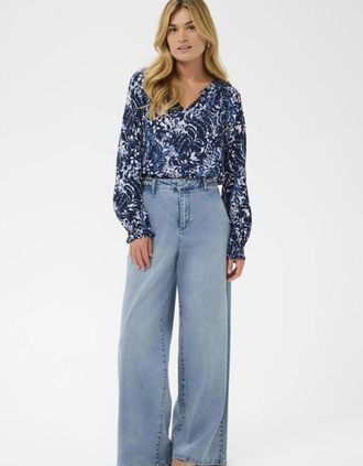 Cream Womens Visti pant with braiding in 34 length - Size: 14