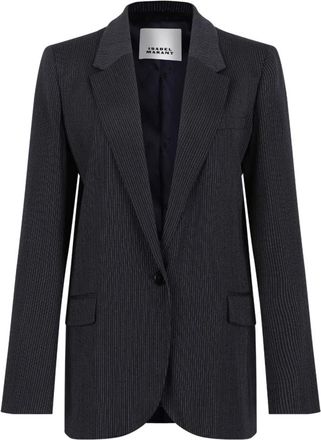 Isabel Marant Zwart Midnight Omelia Blazer - Dames - Blazers - Zwart - XS - Wol - Jassen