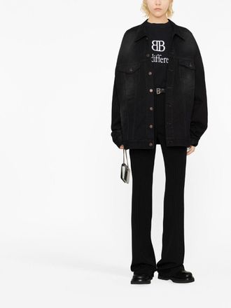 Balenciaga Pinstripe Trousers - Black