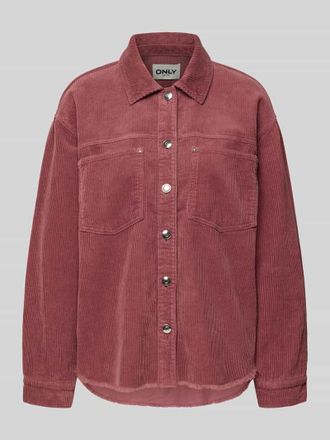 Only Regular Fit Hemdjacke aus reiner Baumwolle Modell MAIKO-BITTEN in Rot, Gr&ouml;&szlig;e XL