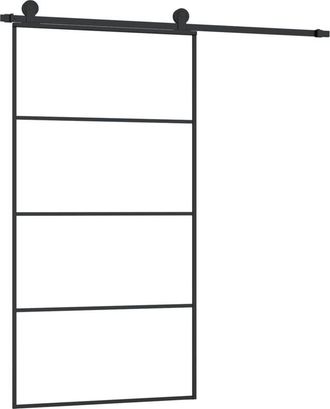 vidaXL Vidaxl - Puerta Corredera Set Herrajes Vidrio Esg Aluminio 102,5x205 Cm