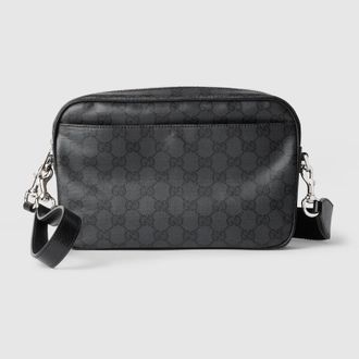 Gucci Essence Classic Small Crossbody Bag, Black, GG Canvas