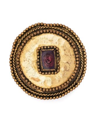 Chanel 1980s gemstone-encrusted buckle - Gold
