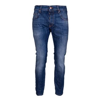 Don the Fuller Jeans, Heren, Blauw, W33, Leer, Milano Slim-fit Jeans