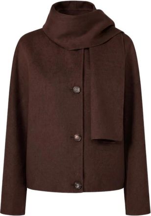 Max Mara Kate Crop Jacket - Dames - Zomerjassen - Bruin - 2XS - Wol - Jassen