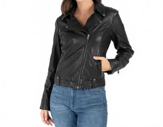 Mauritius Fayola Rf Featherweight Leather Jacket In Black