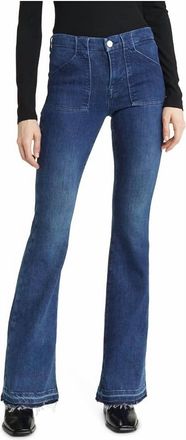 Frame Denim Trapunto St. Le High Flare Jeans In Aurora