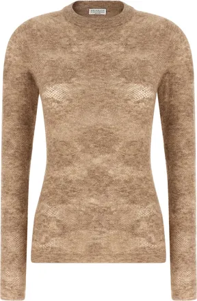 Brunello Cucinelli Beige Silk Womens Cardigan