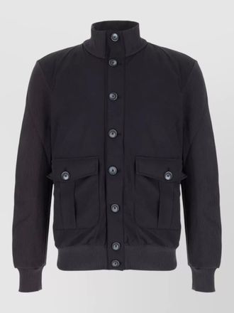 Herno cotton padded jacket front pockets collar