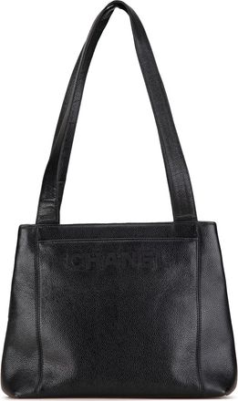 Chanel Pre-owned Womens Tote Bag Leather - Black - One Size