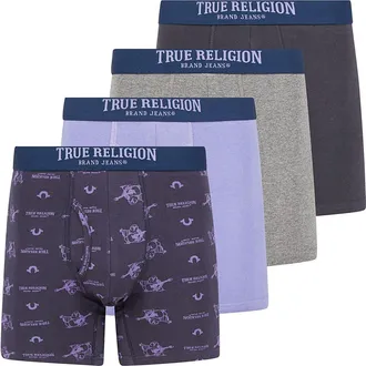True Religion Mens Boxer Briefs Cotton Stretch Underwear for Men Pack of 4 Camo in Purple at Nordstrom, Size Xx-Large
