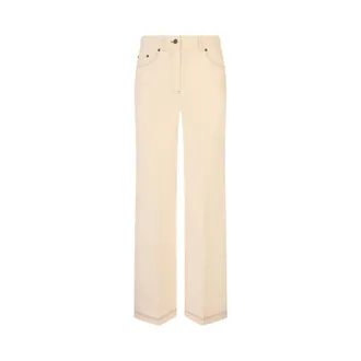 Max Mara Wide Jeans, female, Beige, Size: L Ribes Five-Pocket Trousers