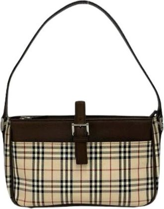 Burberry Borsa a Spalla Pre-owned in Pelle e Tela - - Pre-owned - Donna - Beige - ONE SIZE