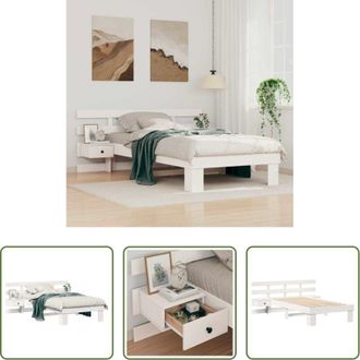 vidaXL vidaXL Letto a doghe - Struttura del letto Bianco 90 x 200 cm Pino massello
