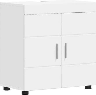 vidaXL Bathroom Basin Cabinet White 60 x 34 x 63 cm Engineered wood Vidaxl