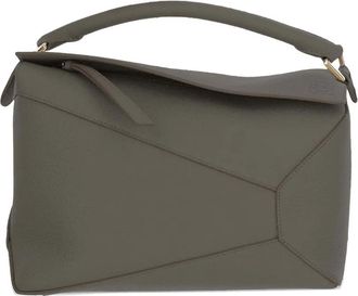 Loewe Borsa tote mini con logo goffrato - Verde