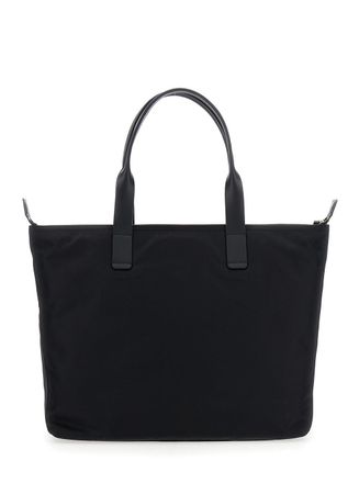 Dolce & Gabbana Mens Black Tote Bag With Handles And Logo Polyamide