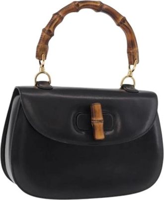 Gucci Pre-owned Vintage Hand Bag - Dames - Vintage Handtas - Zwart - ONE Size - Leer - Vintage