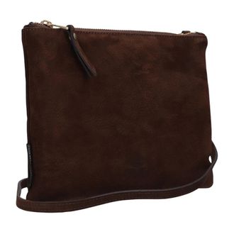 Fred De La Bretoniere Bregje Crossbody Nubuk Leer - Dames - Tassen - Bruin - Maat: ONE Size Leer