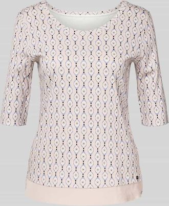 Marc Cain T-Shirt mit 1/2-Ärmel in Kitt, Größe 34