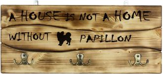 OEM Papillon, Spaniel Continental: Percha Con Perro, Expositor De Medallas, Decoraci&oacute;n Del Hogar De Art-dog