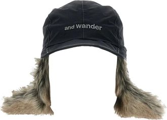 And Wander Cappello Antipioggia con Paraorecchie - - Accessories - Uomo - Nero - ONE SIZE