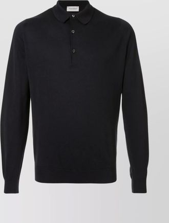 John Smedley long sleeve slim fit polo