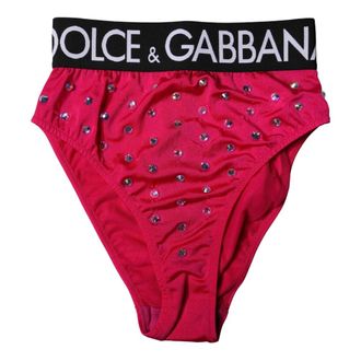 Dolce & Gabbana Bottoms, female, Pink, Size: XS High-Waist Briefs