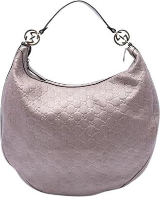 Gucci Pre-owned Vintage Hobo Bag - Dames - Vintage Schoudertas - Paars - ONE Size - Leer - Vintage