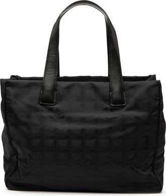 Chanel Pre-owned Womens New Travel Line Nylon Tote - Black Textile - One Size