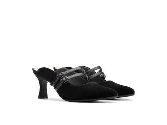 Clarks Kataleyna Eve High Womens Heels Black Suede : 8.5 B - Medium, Rubber/Suede