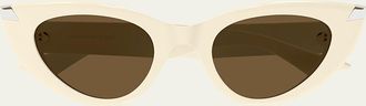 Alexander McQueen Sleek Acetate Cat-Eye Sunglasses