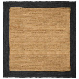 vidaXL Alfombras De &Aacute;rea Gris Oscuro 200 X 200 Cm Yute Vidaxl