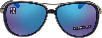 Oakley Split Time Polarized Prizm Sapphire Pilot Ladies Sunglasses OO4129 412907 58