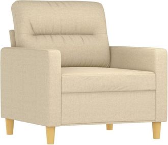 vidaXL Sillón de tela color crema 60 cm Vidaxl