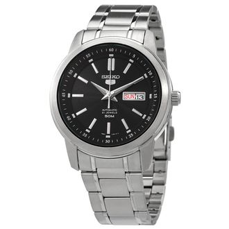 Seiko 5 Automatic Black Dial Mens Watch SNKM87